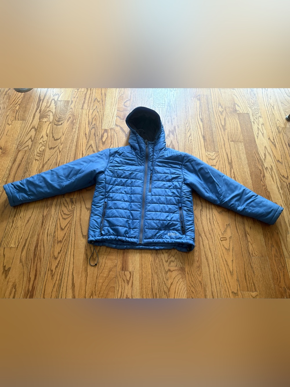 Red Ledge Blue Hooded Quilted Puffer Jacket man size S